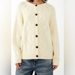 Fisherman cardigan Shelah Hayward London England Oxford Vintage Wool